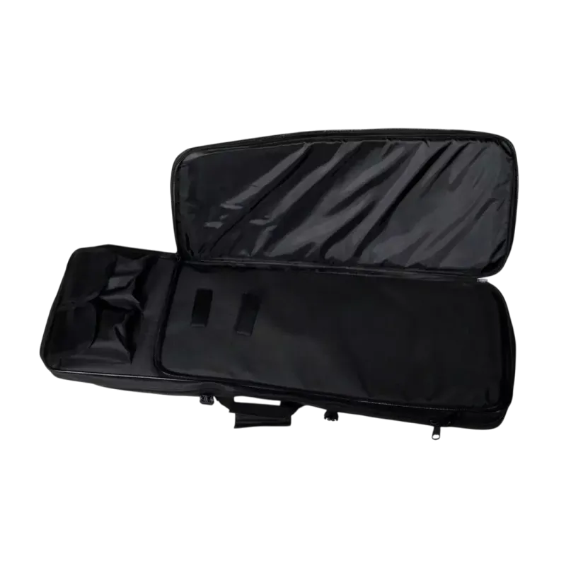 Sac de transport Delta Tactics 100 cm ouvert, compartiment rembourré et poches à chargeurs