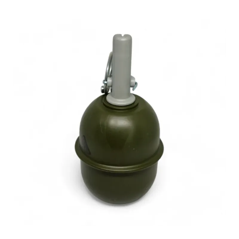 Grenade Pyrosoft PIRO-5M debout, vue côté opposé au levier