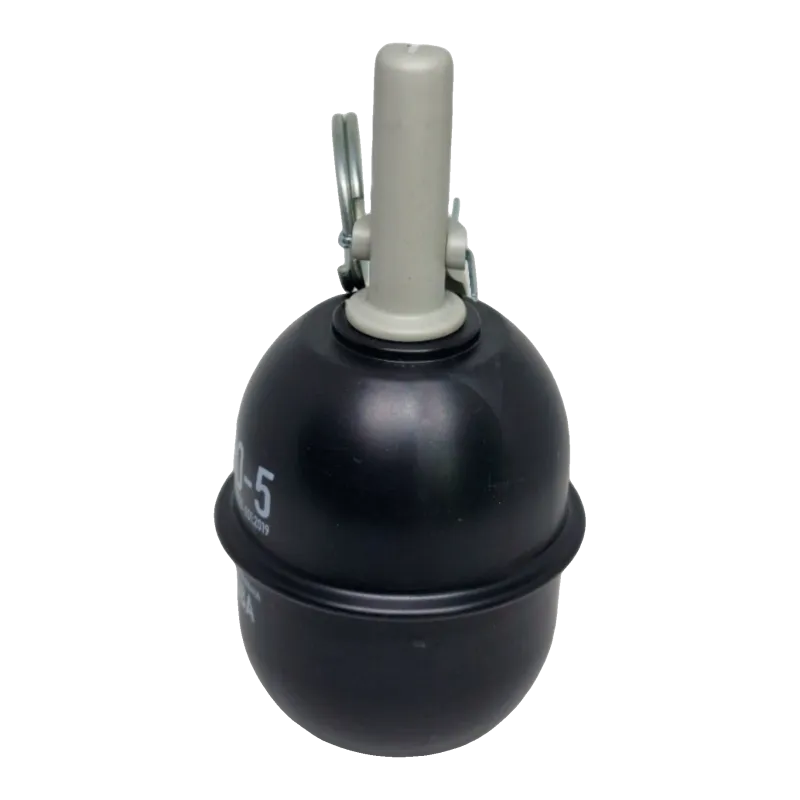 Grenade d'entraînement Pyrosoft PIRO-5, vue de profil côté bouchon