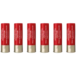 WOSPORT - 6 Cartouches de fusil à pompe 15 Billes - Rouge