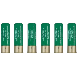 WOSPORT - 6 Cartouches de fusil à pompe 15 Billes - Vert