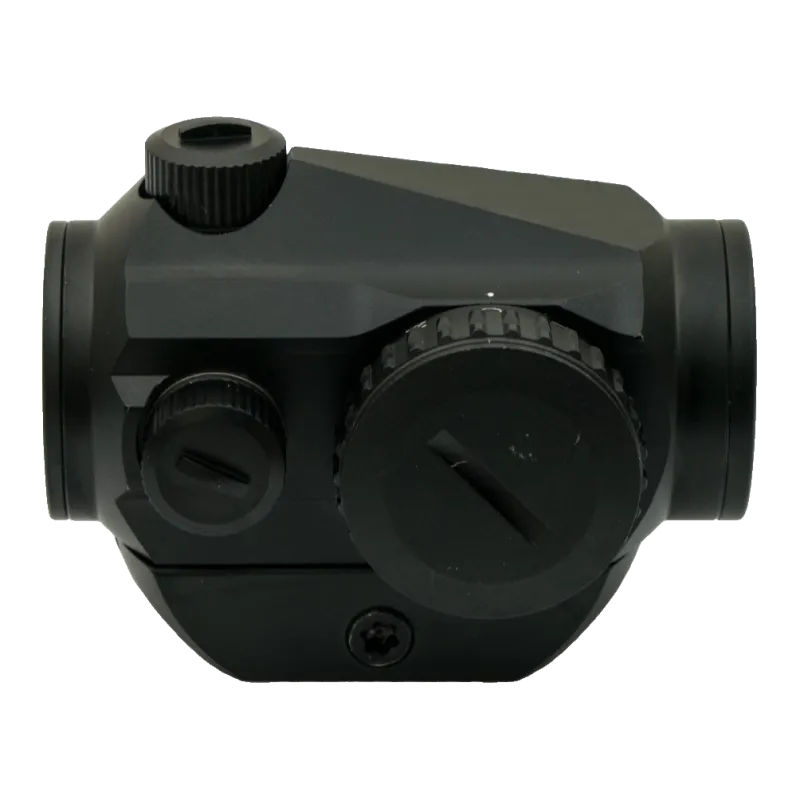 Viseur point rouge JS-Tactical Crossfire, profil côté molette et tourelle de réglage