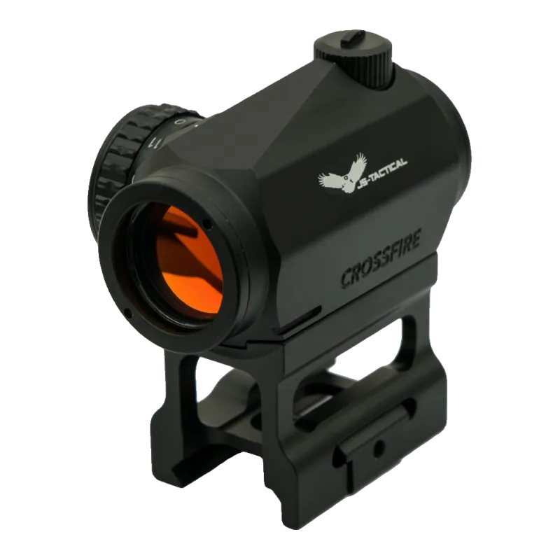 JS-TACTICAL - Viseur Point Rouge Crossfire avec Rehausse - Noir