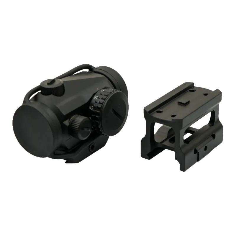 Viseur point rouge JS-Tactical Crossfire avec caches en caoutchouc et rehausse 1 pouce à côté