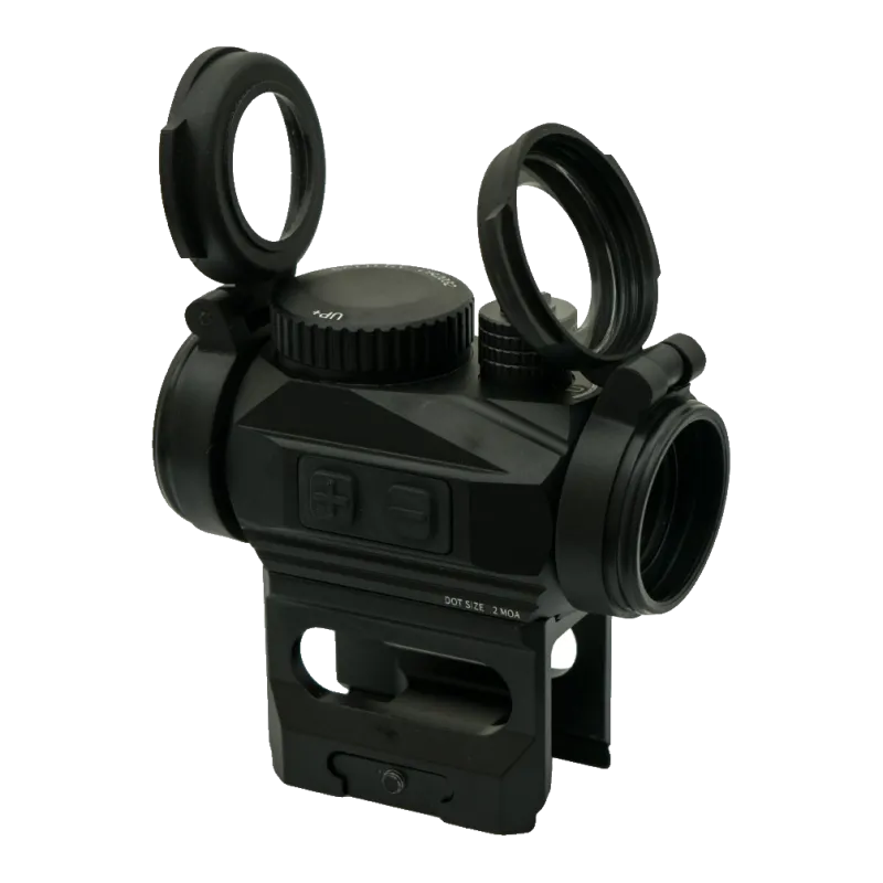 JS-TACTICAL - Viseur Point Rouge avec Rehausse et Boutons Latéraux - Noir