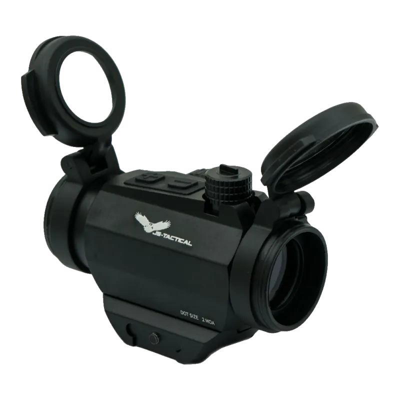 Viseur point rouge JS-Tactical sur embase basse, caches de protection relevés