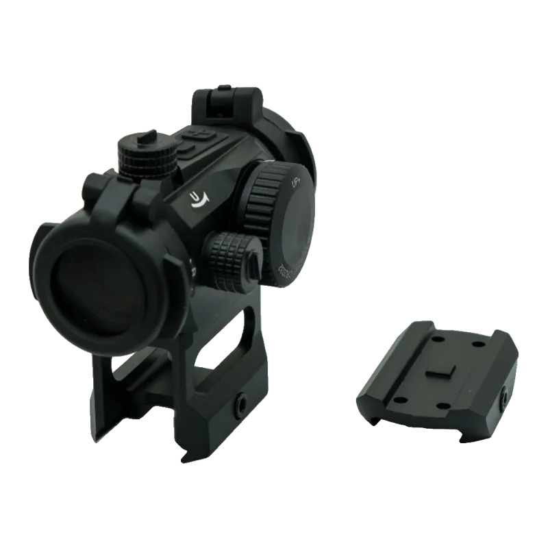 JS-TACTICAL - Viseur Point Rouge avec Rehausse et Boutons sur le Dessus - Noir