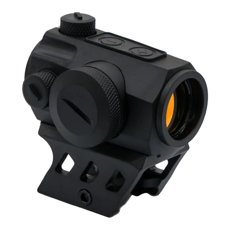 JS-TACTICAL - Viseur Point Rouge avec Rehausse Décalée - Noir