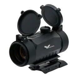 JS-TACTICAL - Viseur Point Rouge Tube 30 mm à Caches Rabattables - Noir