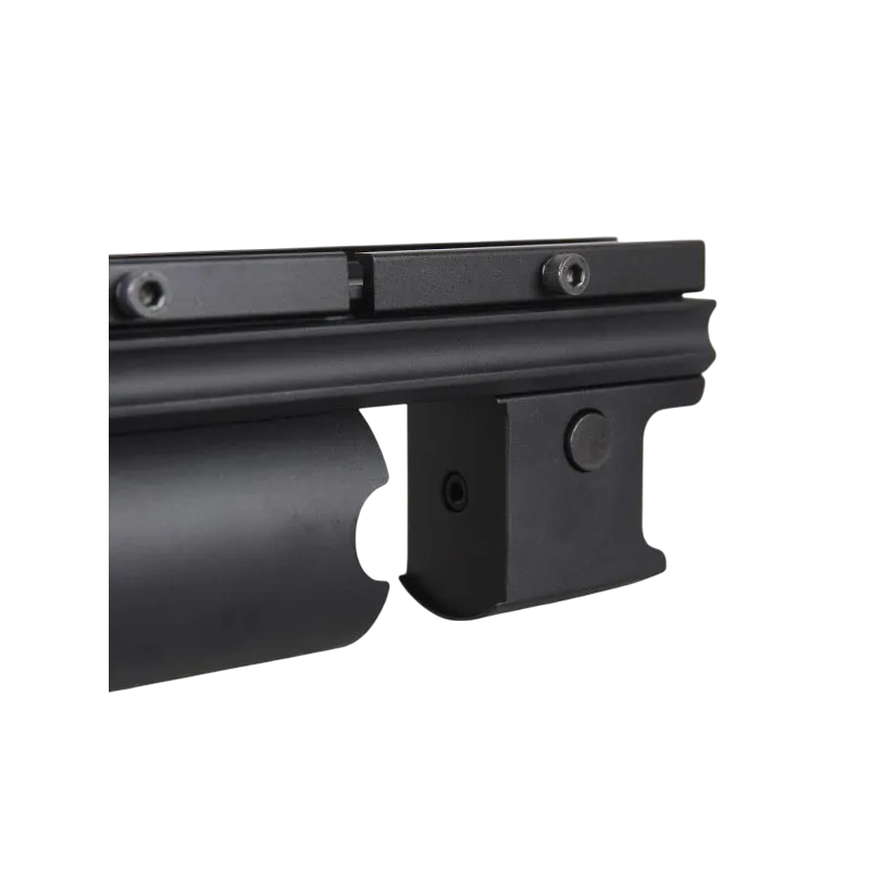 Lance-grenade XM203 Big Dragon, gros plan du bloc de détente et du rail