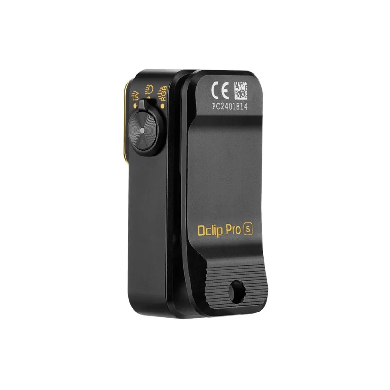 Olight Oclip Pro S noire, dos du clip avec marquage CE