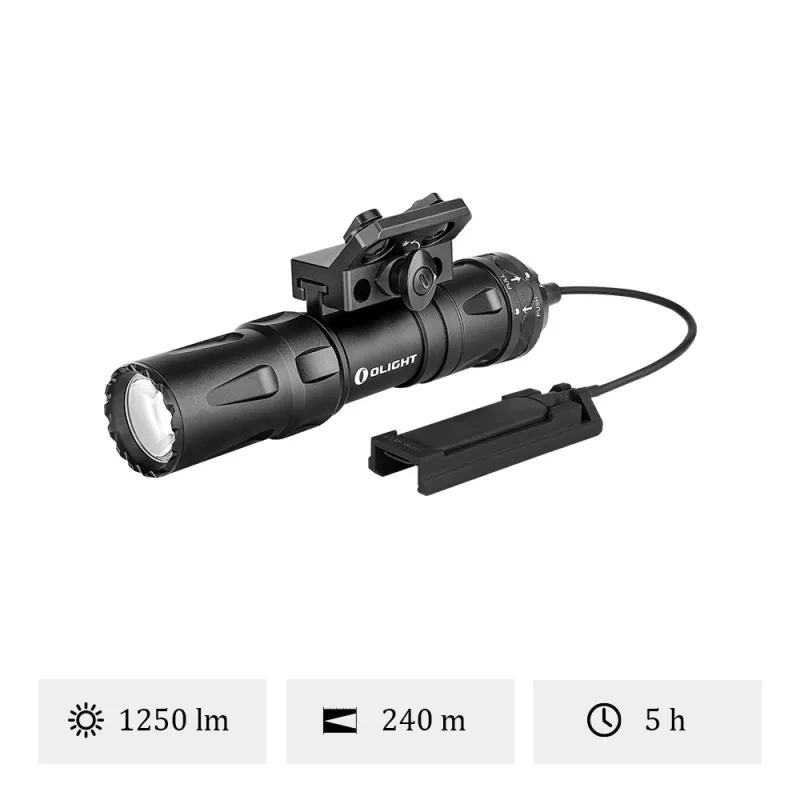 Olight - Odin Mini - Lampe Tactique Montée Sur M-LOK 1250 lumens - Noir