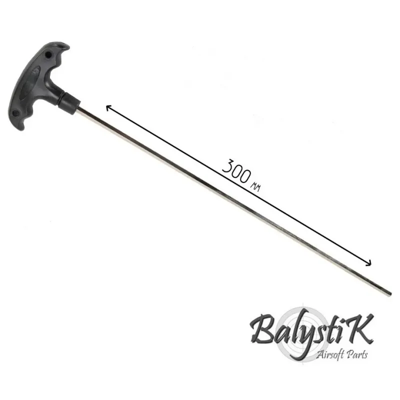 Outil à ressort QD BALYSTIK pour Umarex HK416 A5 noir, vue entière avec tige de 300 mm