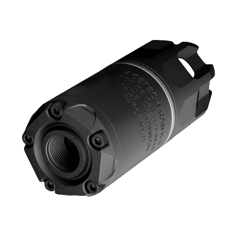Traceur Acetech Raider Blaster M noir, vue arrière du filetage 14 mm CCW