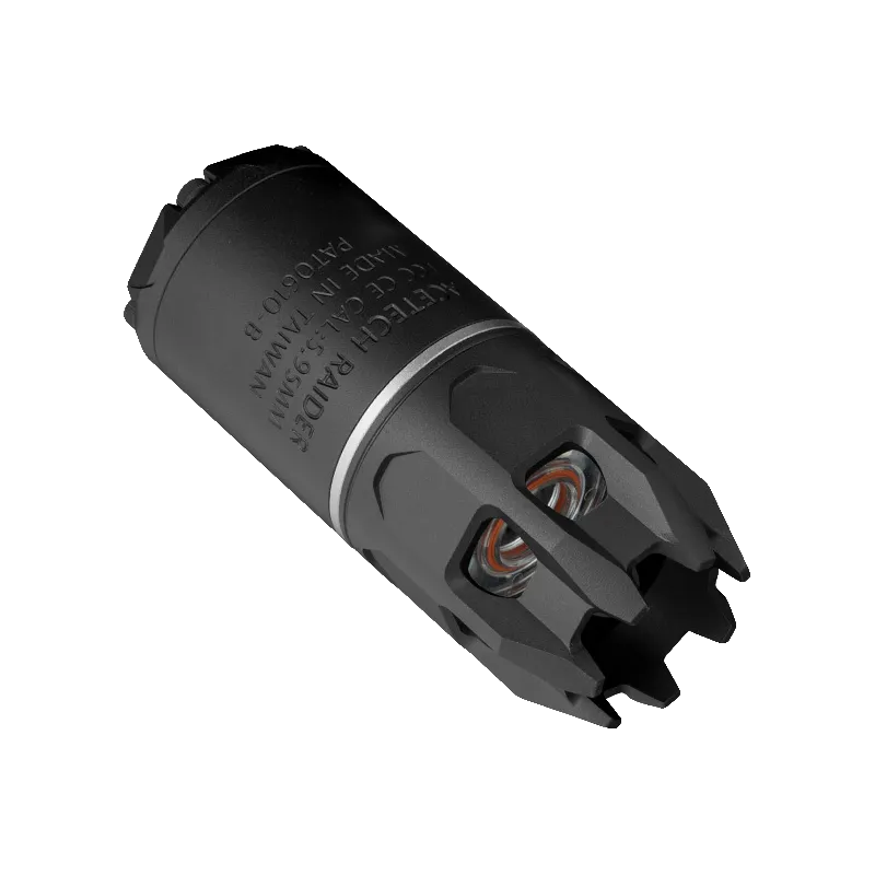 Traceur Acetech Raider Blaster M noir, vue de trois quarts côté frein de bouche