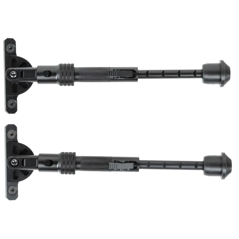 Bipied Specna Arms M-LOK noir, jambes déployées et crans de réglage de hauteur