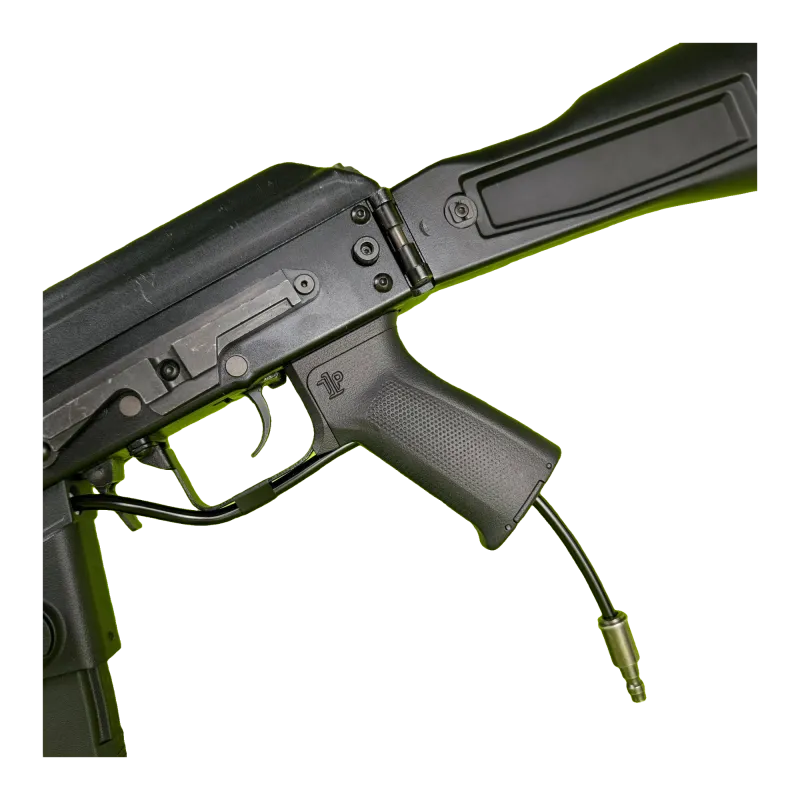 Poignée HPA Airtac T1P Moe-dern montée sur Saiga-12K Tokyo Marui, ligne sortant du bas
