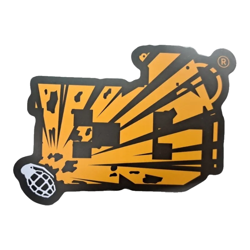 Sticker Enola Gaye grand Explosion Jaune