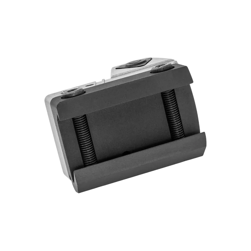 Mini point rouge Tactical Ops silver, vue de dessous de l'embase de fixation et des vis
