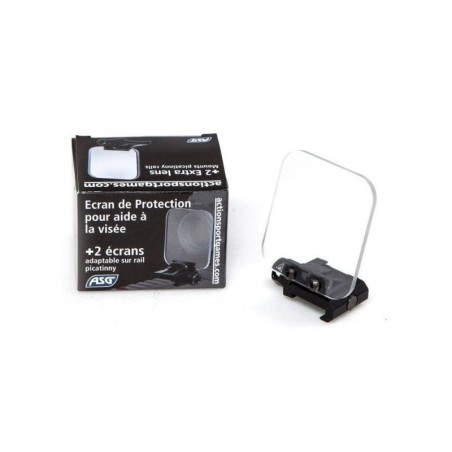 ASG - 2 Vitres Protection Pour les optiques de Viser d'airsoft - Noir
