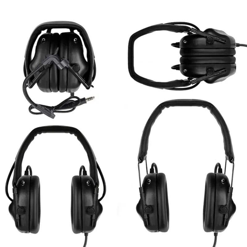 WOSPORT - Casque de communication avec microphone électronique et réduction de bruit - Noir