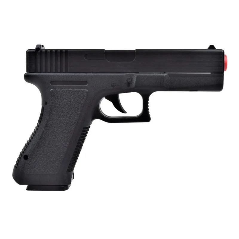 Pistolet à ressort Vigor noir type Glock, vue de profil droit