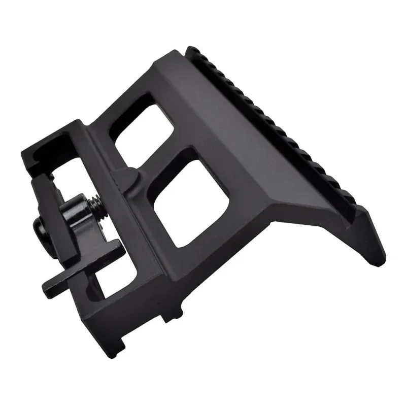 Rail de montage latéral Cyma noir pour AK et SVD, vue de trois quarts