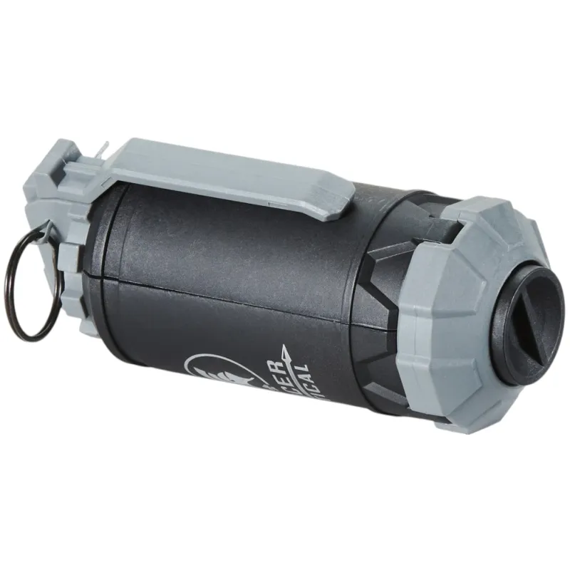 Grenade impact à ressorts Lancer Tactical couchée, vue de trois quarts