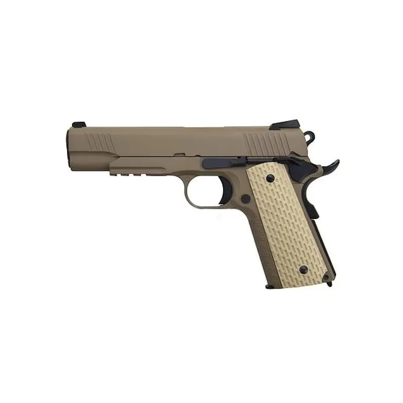 Pistolet GBB WE Kimber tan, vue de profil gauche