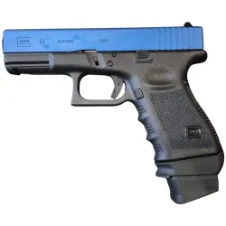 Glock - Pistolet Glock 19 CO2 CNC culasse - Bleu