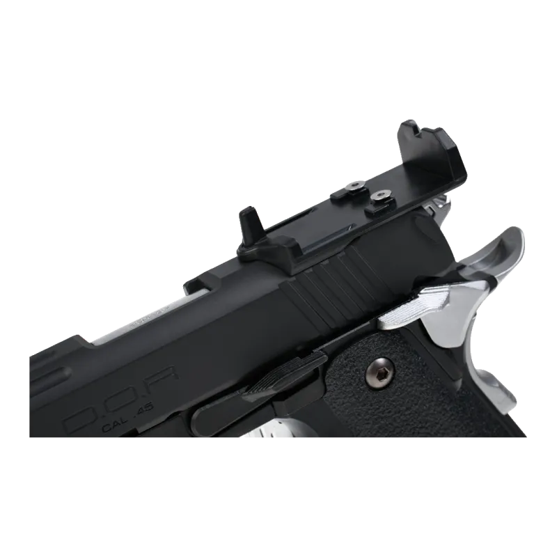 Hi-Capa 5.1 D.O.R. Tokyo Marui, détail de la platine RMR montée sur la culasse