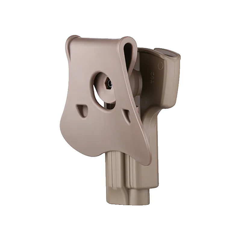Holster Amomax Gen2 FDE pour Beretta 92 / M9, vue arrière de la palette et de sa vis centrale