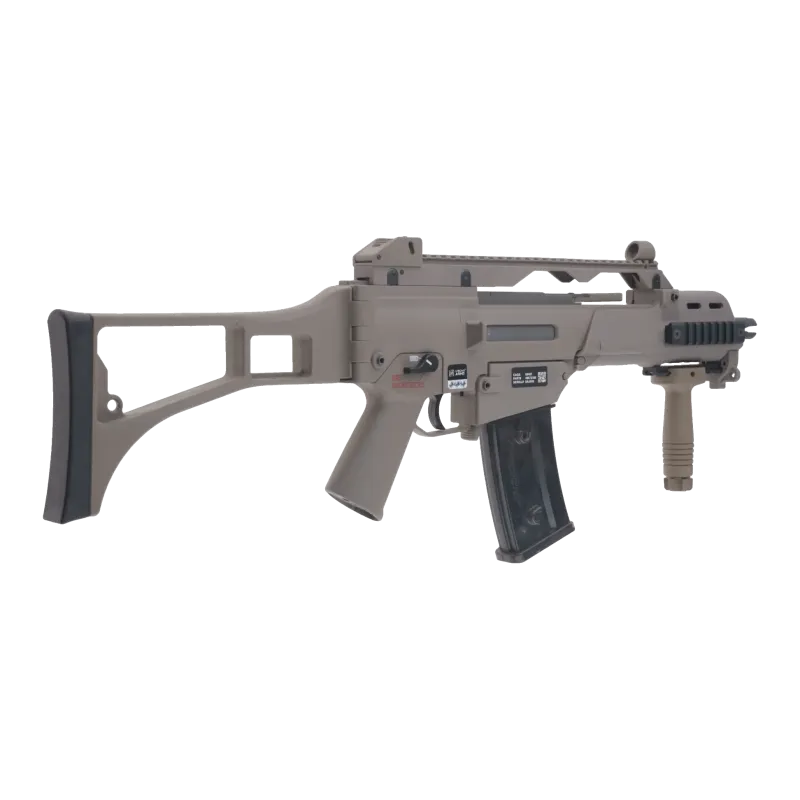 Specna Arms SA-G12 EBB tan, vue trois-quarts arrière côté droit
