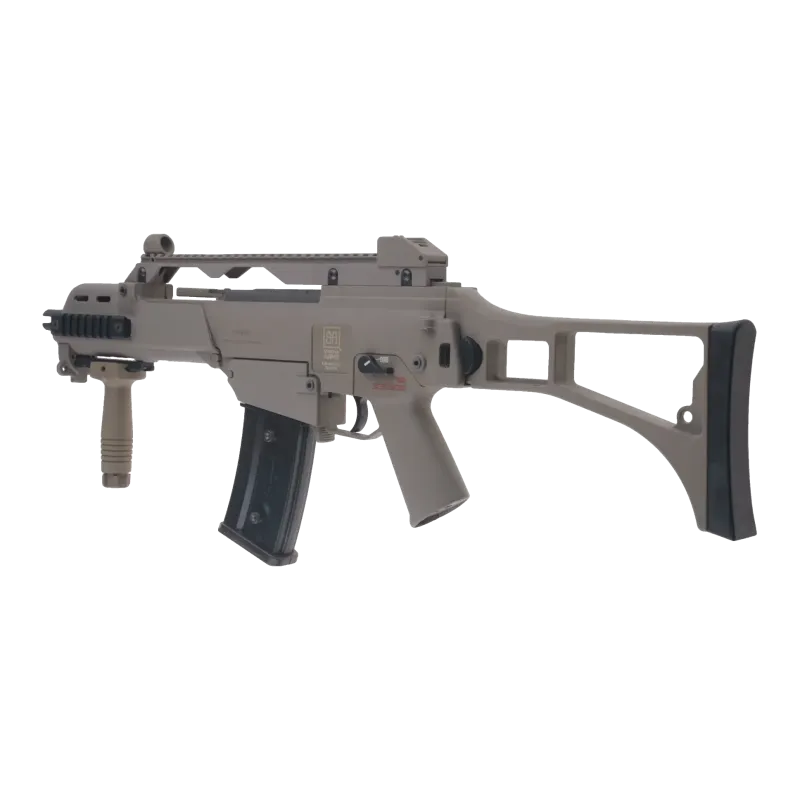 Specna Arms SA-G12 EBB tan, vue trois-quarts arrière côté gauche