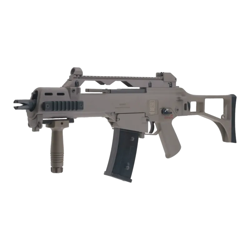 Specna Arms SA-G12 EBB tan, vue trois-quarts avant côté gauche