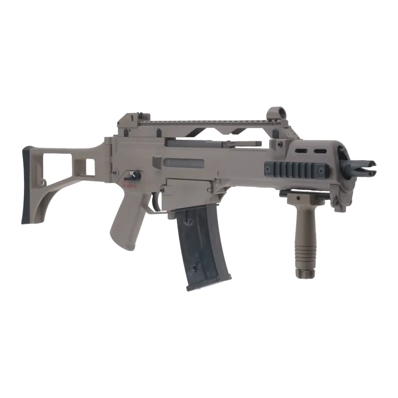 Specna Arms SA-G12 EBB tan, vue trois-quarts avant côté droit