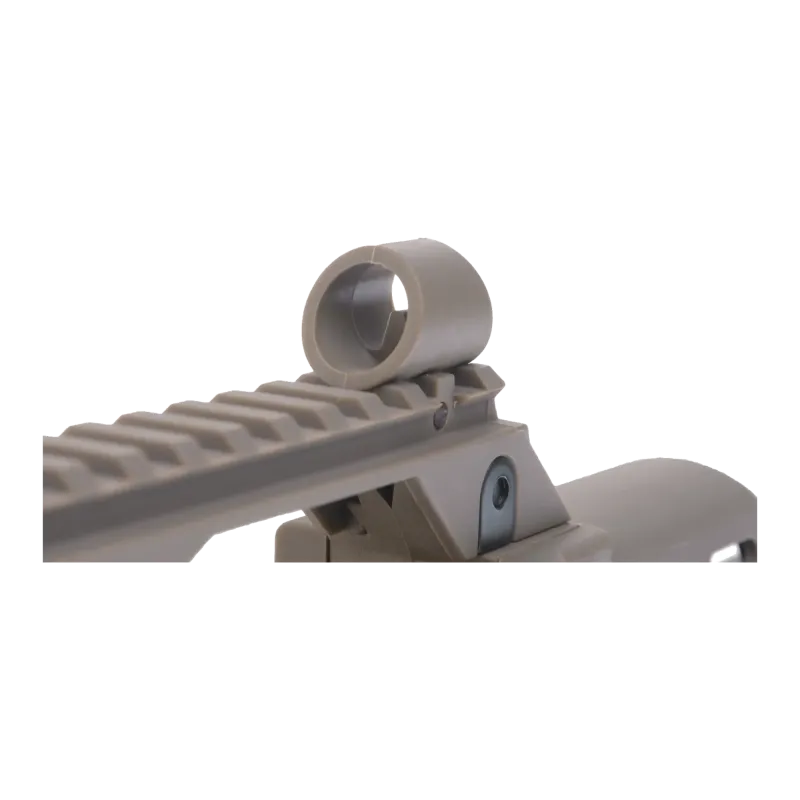 Specna Arms SA-G12 EBB tan, détail du guidon et du rail de la poignée de transport