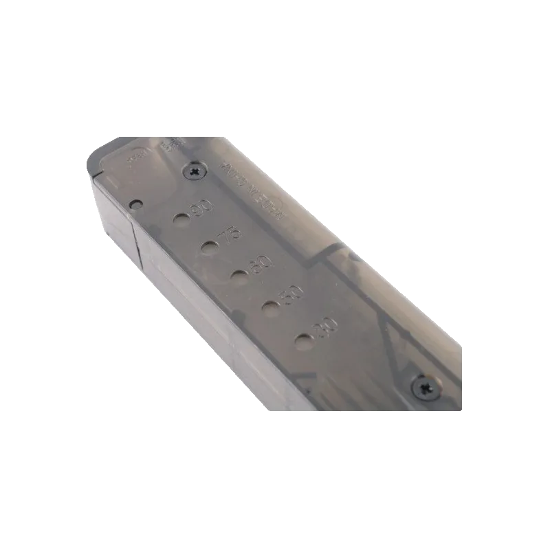 Speed loader Swiss Arms fumé, trous témoins 30 à 90 billes sur le côté