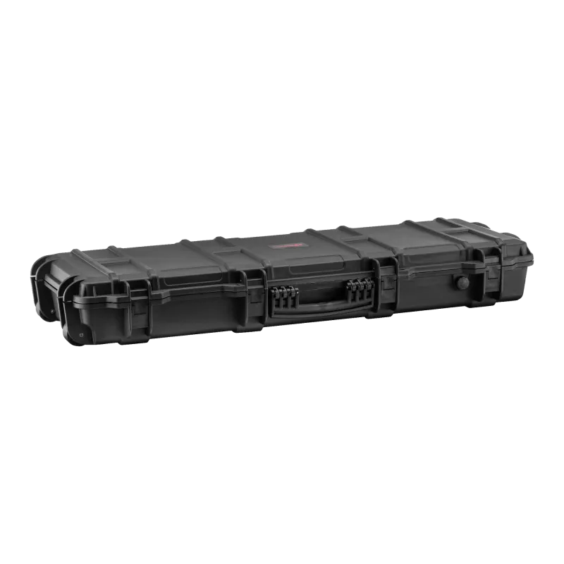 Mallette Nuprol IP67 noire couchée, poignée latérale, fermoirs et valve de pression