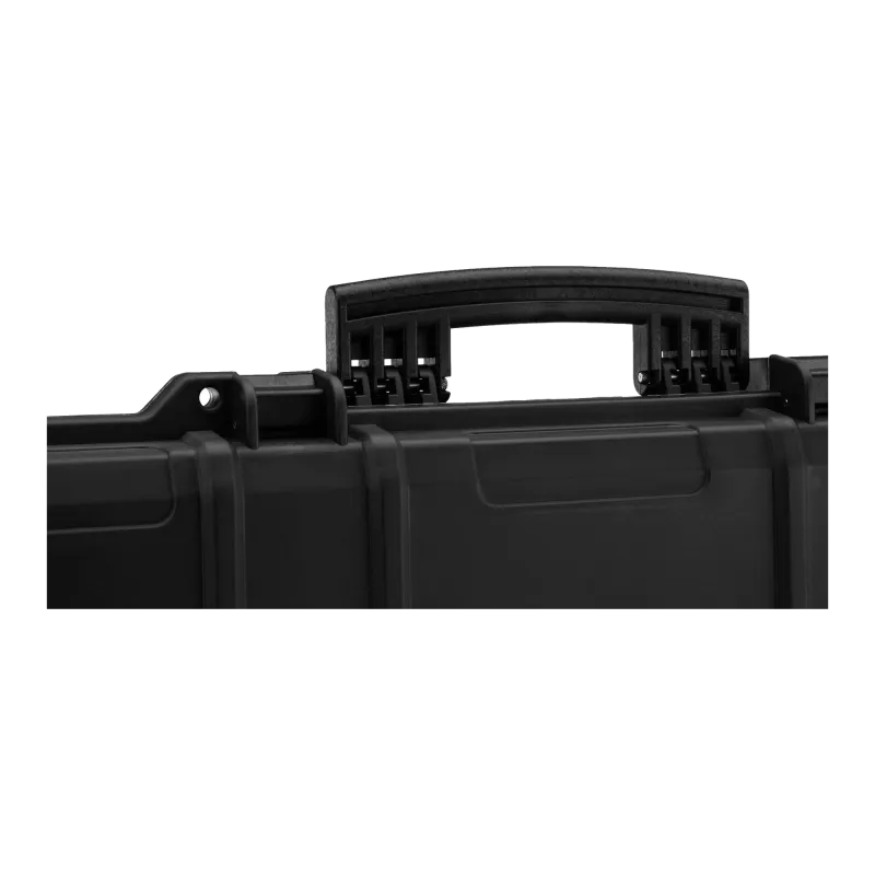 Mallette Nuprol IP67 noire, détail de la poignée supérieure de transport