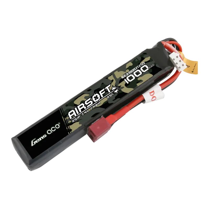 GENS - Batterie LiPo 7,4V 1000 mAh 25C - T-Dean - 1 bâton