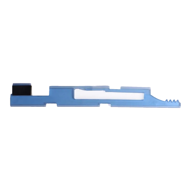 Selector plate anti-heat Point bleue translucide pour AEG série AK, vue de profil