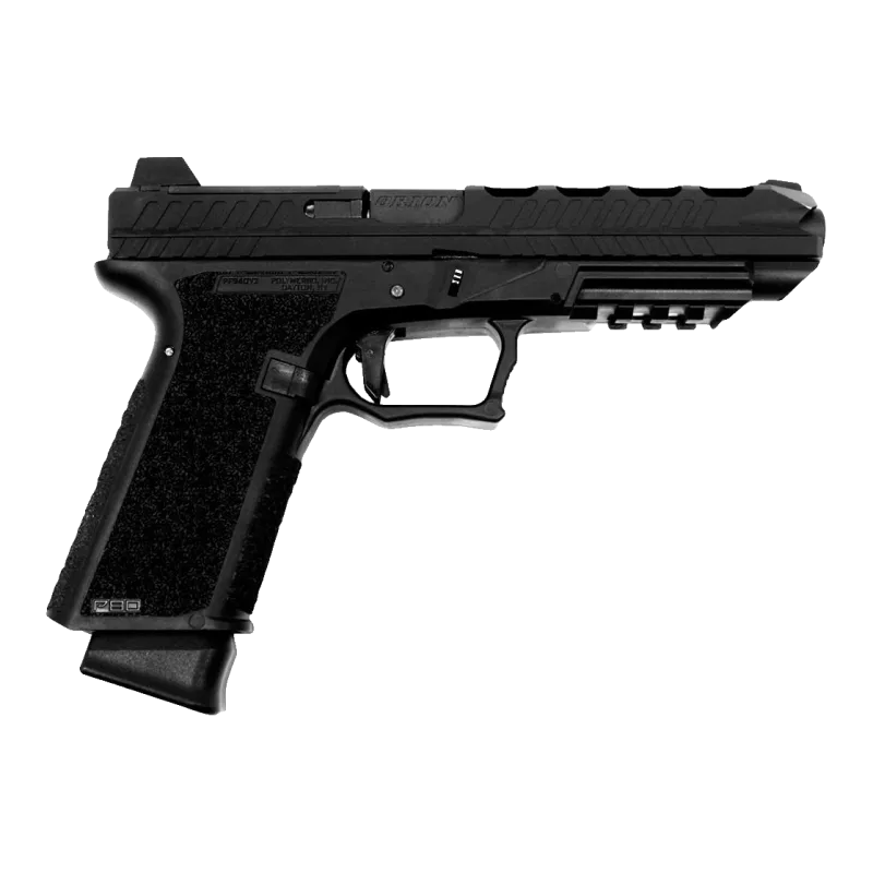 Pistolet GBB Poseidon Orion No.3 Combat noir, profil droit, marquage Polymer80