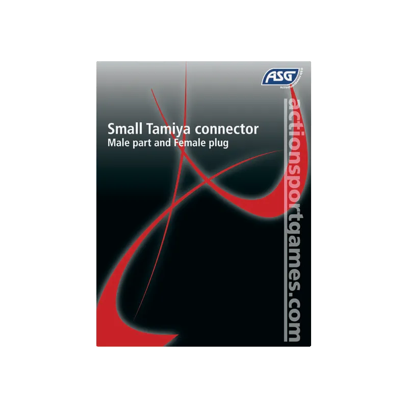 Emballage ASG Small Tamiya connector, partie mâle et prise femelle, lot de cosses Mini Tamiya