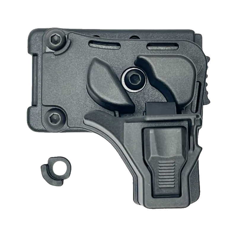 Holster de pontet CTM TAC pour P320 noir, vue de face à plat avec petite pièce