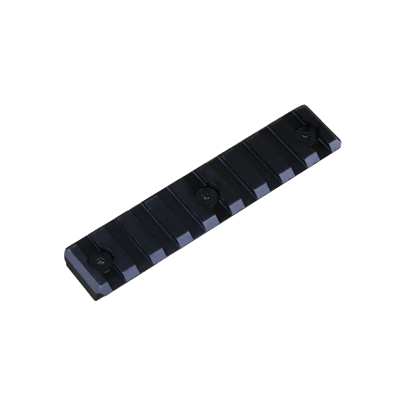 Rail Keymod 9 slots Big Dragon noir, vue de dessus des slots Weaver
