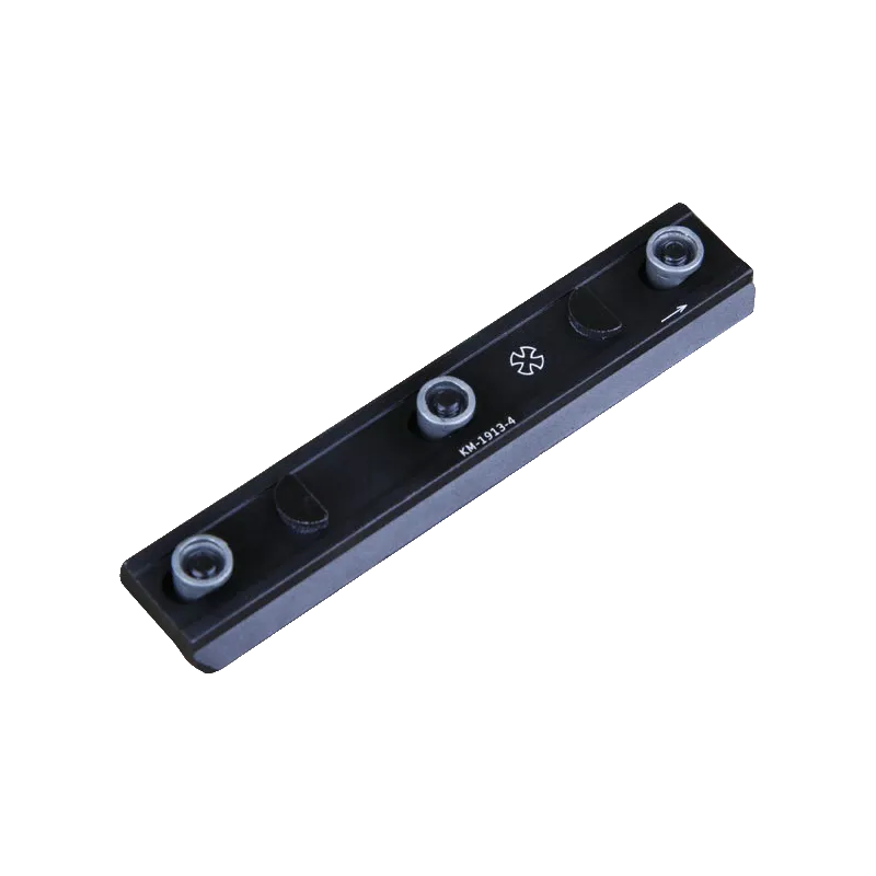 Rail Keymod 9 slots Big Dragon, dessous avec écrous Keymod et ergots