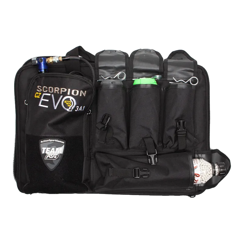 Housse ASG Scorpion EVO 3 A1, poches garnies (accessoires non fournis), patch velcro