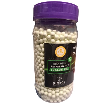 Nimrod Tactical - Billes traçantes vertes Biodégradable Pro Performance 0.28g X 2000 bbs