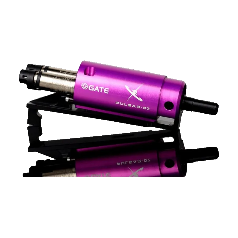 Moteur HPA Gate Pulsar D2 sur tappet plate V3, vue de trois quarts avec logo Gate et X